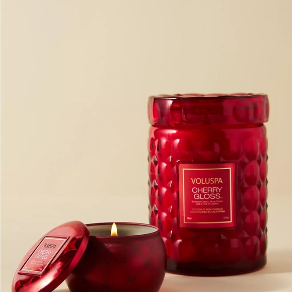 Anthropologie Voluspa Cherry Gloss Mini Tin Candle - Picture 4 of 8